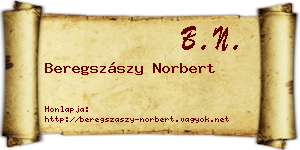 Beregszászy Norbert névjegykártya