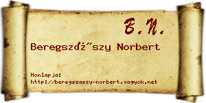 Beregszászy Norbert névjegykártya