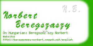 norbert beregszaszy business card